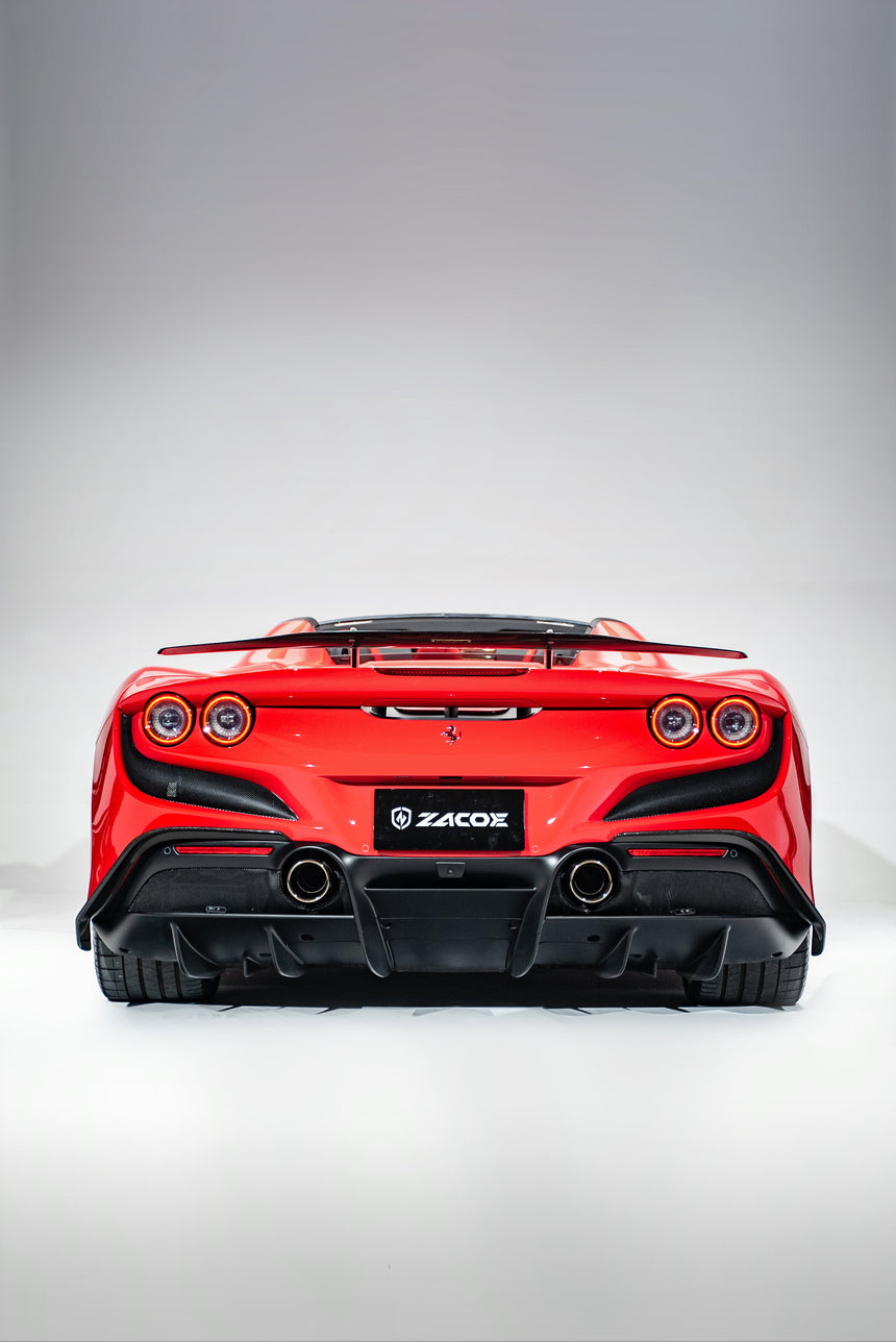 Dry Carbon Fiber Ferrari F8 Tributo Rear Side Flap - Zacoe