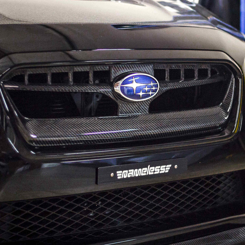 OEM-style carbon fiber front grille for 2015-2017 Subaru WRX/STi