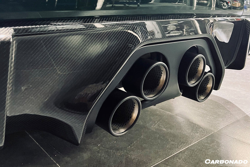 2021-UP BMW M3 G80 MP Style DRY Carbon Fiber Middle Rear Lip with Caps