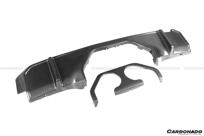 2021-UP BMW M4 G82/G83 MP Style Dry Carbon Fiber Middle Rear Lip w/ Caps