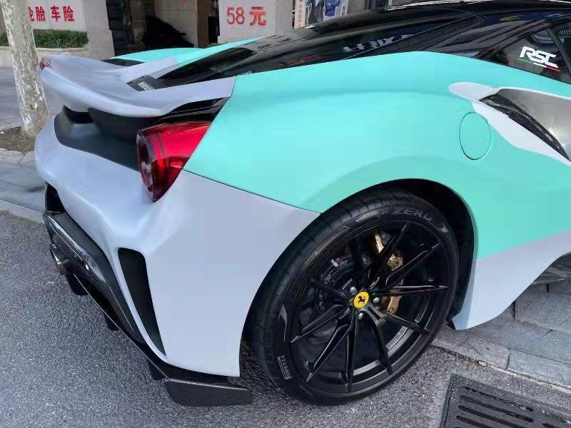 Dry Carbon Fiber Full Set Body Kit Front Bumper Rear Bumper Side Skirt For 488 GTB Pista Style