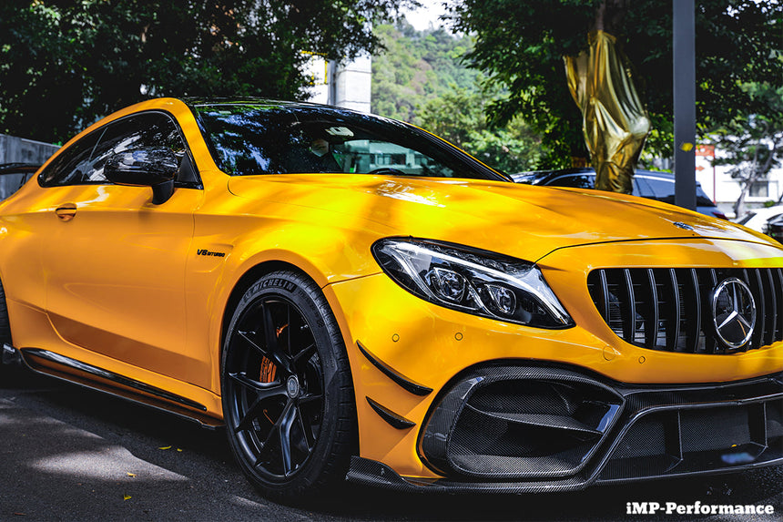 2015-2021 Mercedes Benz W205 C63/S AMG Coupe IMP Performance Partial Carbon Fiber Front Bumper
