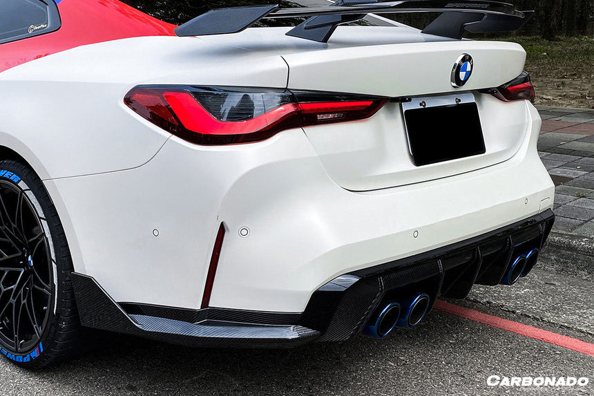 2021-UP BMW M3 G80 MP Style Carbon Fiber Quad Rear Lip with Caps
