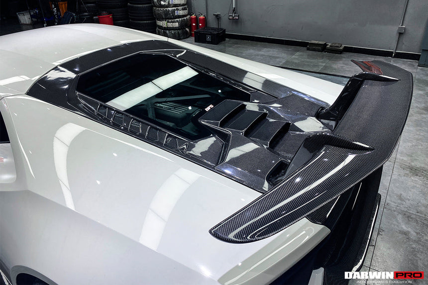 2015-2020 Lamborghini Huracan LP610/LP580 Performante Style Carbon Trunk Spoiler and Engine Hood