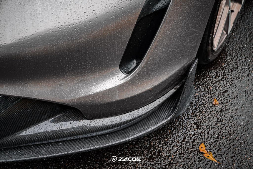 Porsche Taycan Dry Carbon Fiber Front Lip - Zacoe