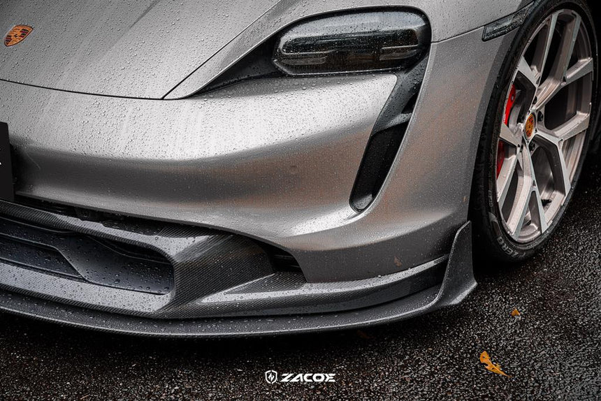Porsche Taycan Dry Carbon Fiber Front Lip - Zacoe