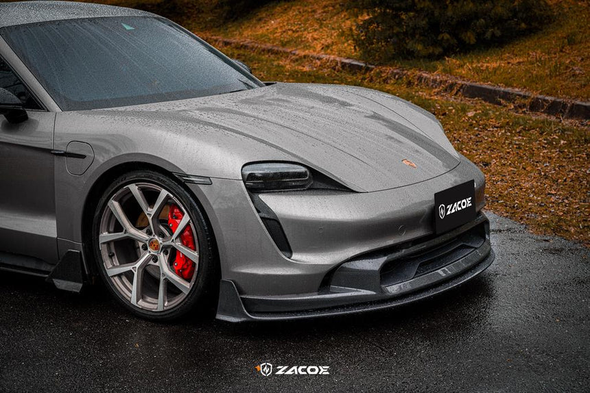 Porsche Taycan Dry Carbon Fiber Side Skirts - Zacoe