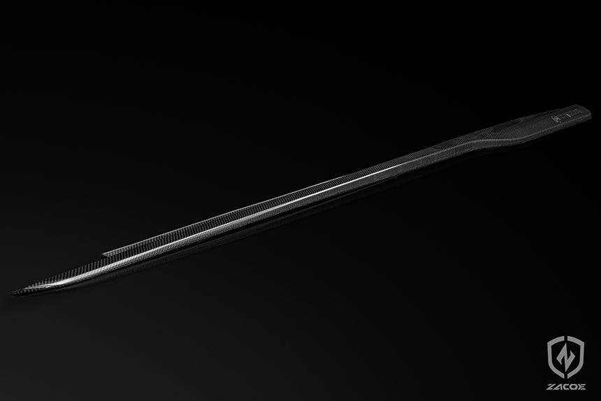 Porsche Taycan Dry Carbon Fiber Side Skirts - Zacoe