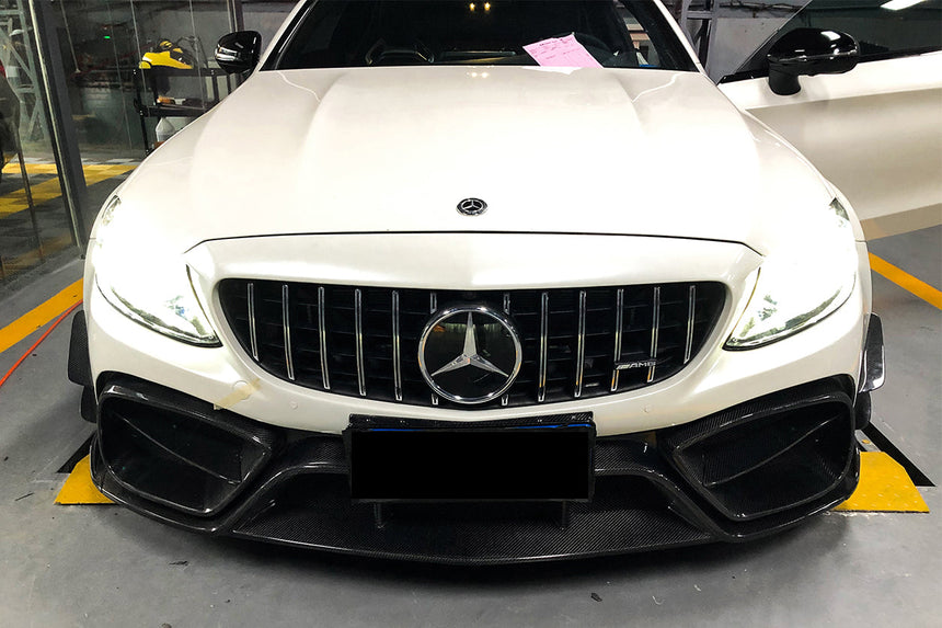 2015-2021 Mercedes Benz W205 C63/S AMG Coupe IMP Performance Partial Carbon Fiber Front Bumper