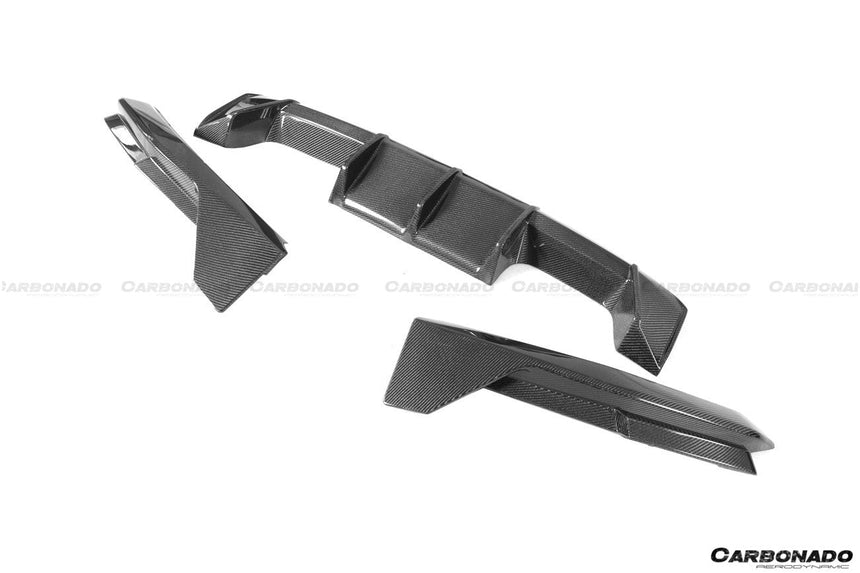 2021-UP BMW M3 G80 MP Style Carbon Fiber Quad Rear Lip with Caps