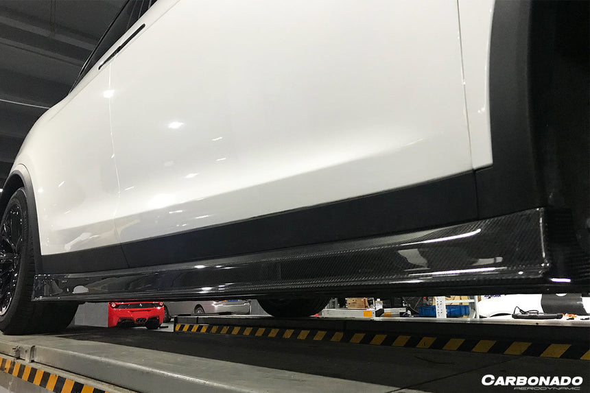 2016-2021 Tesla X SUV RZS Style Carbon Fiber Side Skirts