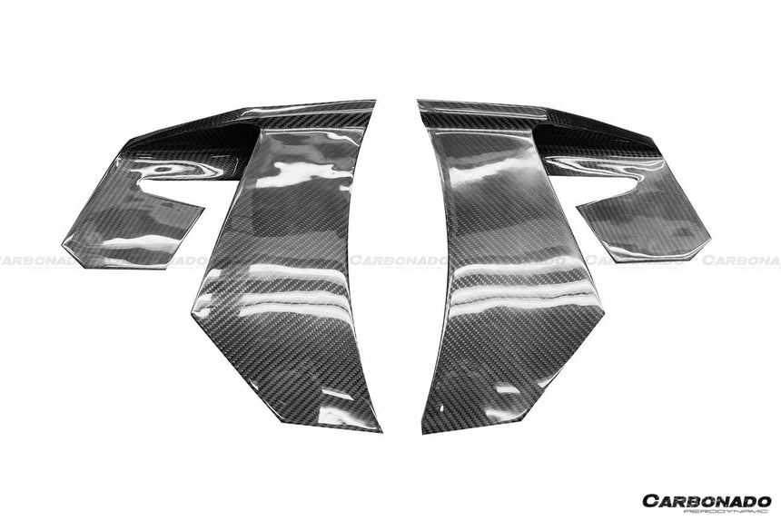 2020-2023 McLaren GT WP Style DRY Carbon Fiber Rear Bumper Side Canards