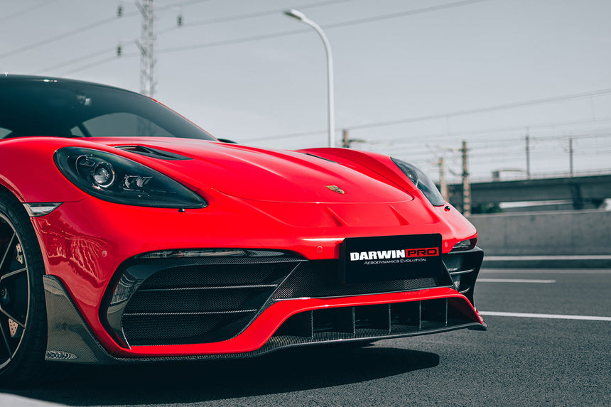 2016-2023 Porsche 718 Cayman/Boxster BKSS Style Partial Carbon Fiber Front Bumper