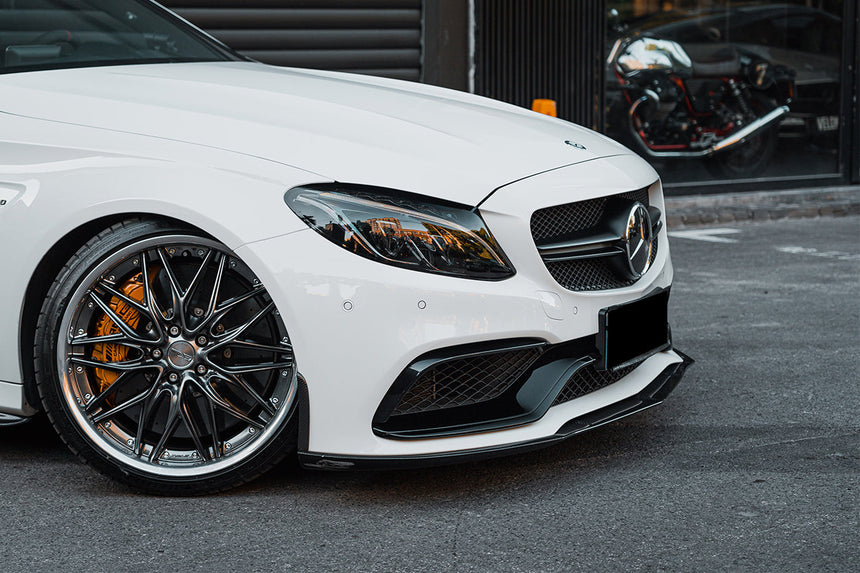 2015-2021 Mercedes Benz W205 C63/S AMG Sedan BKSS Style Carbon Fiber Front Lip