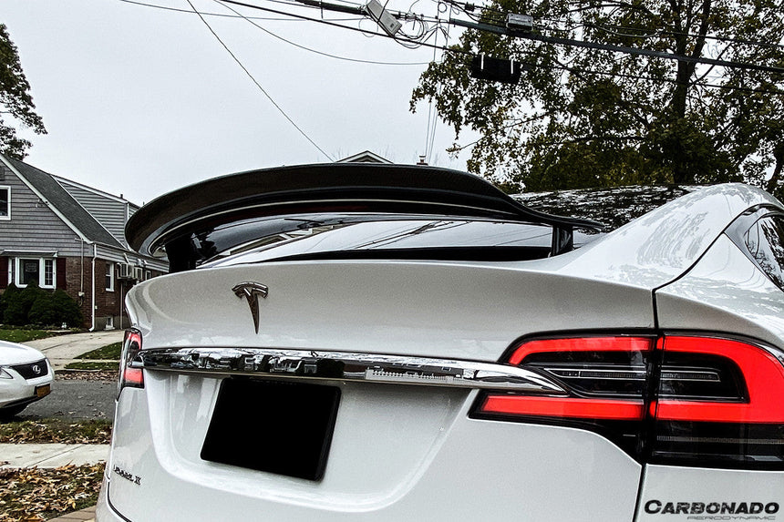 2016-2021 Tesla X SUV RZS Style Carbon Fiber Trunk Spoiler