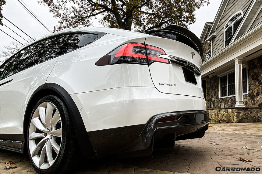 2016-2018 Tesla X SUV RZS Style Carbon Fiber Rear Diffuser