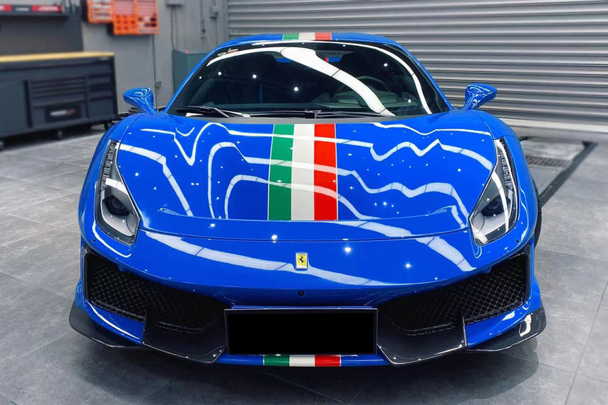 2018-2022 Ferrari 488 Pista Partial Carbon Fiber Front Bumper