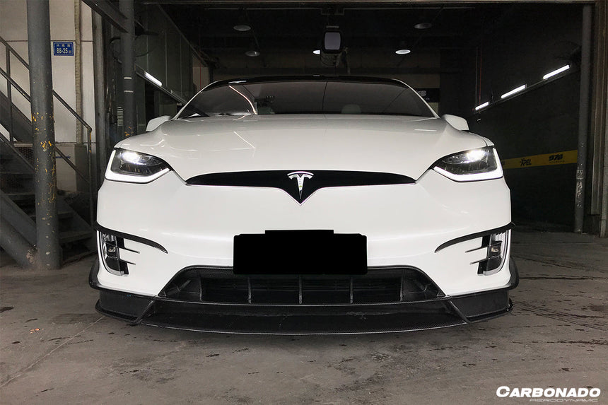 2016-2021 Tesla X SUV RZS Style Carbon Fiber Front Canards