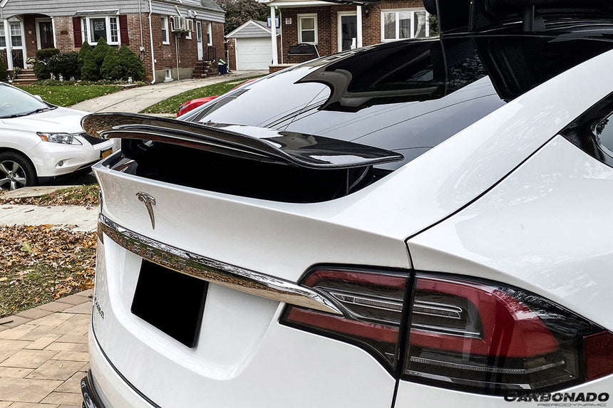 2016-2021 Tesla X SUV RZS Style Carbon Fiber Trunk Spoiler