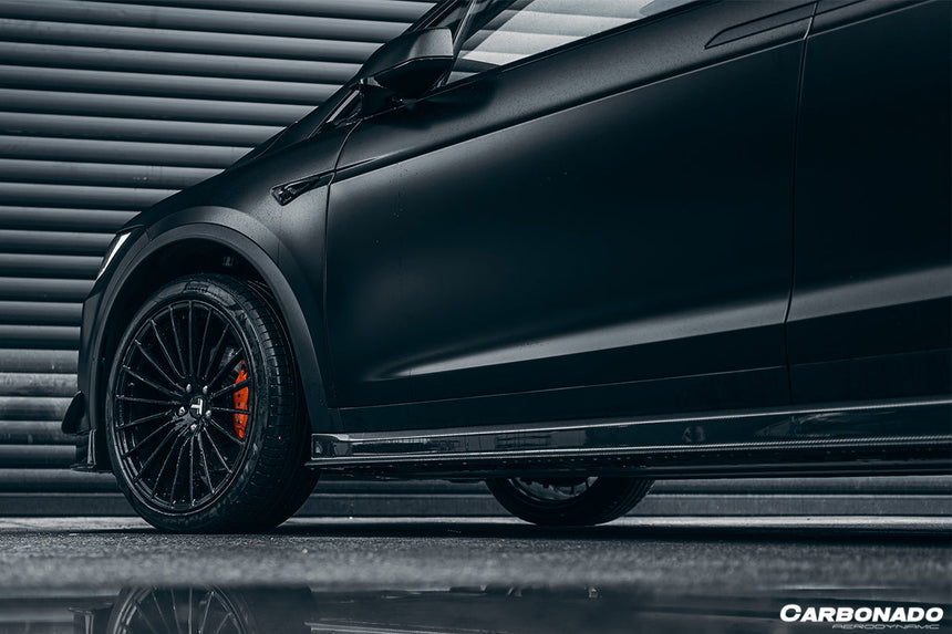 2016-2021 Tesla X SUV RZS Style Carbon Fiber Side Skirts