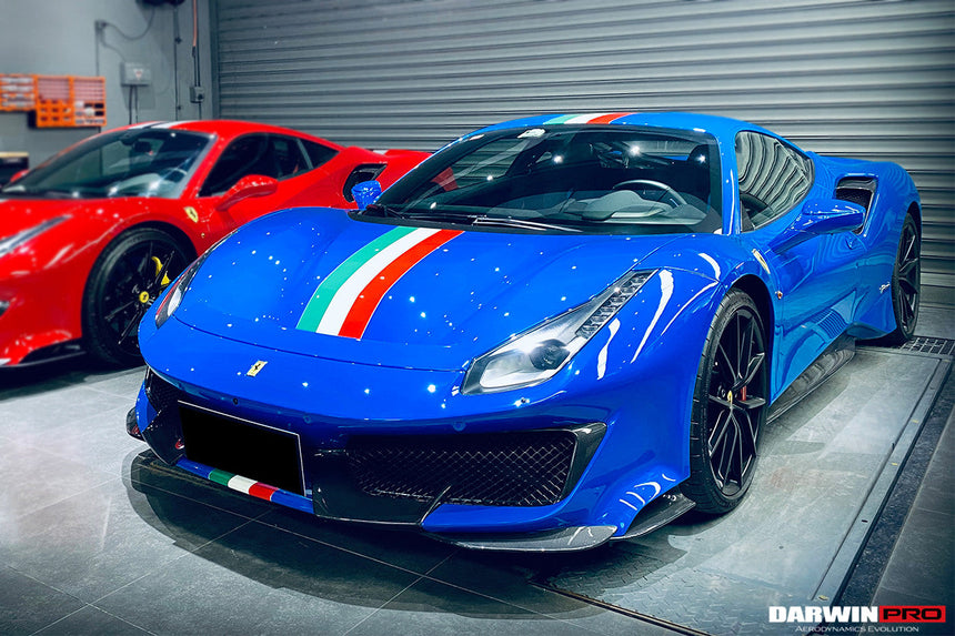 2018-2022 Ferrari 488 Pista Partial Carbon Fiber Front Bumper