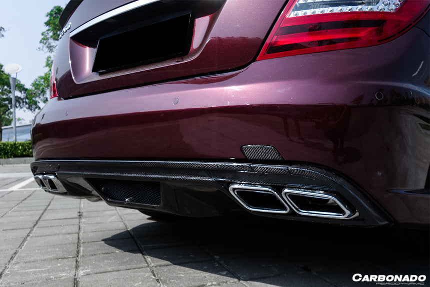 2008-2014 Mercedes Benz C Class W204 P Style Rear Bumper w/ Exhaust tips