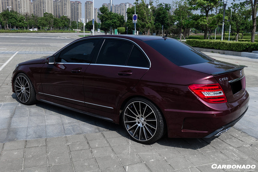 2008-2014 Mercedes Benz C Class W204 P Style Rear Bumper w/ Exhaust tips