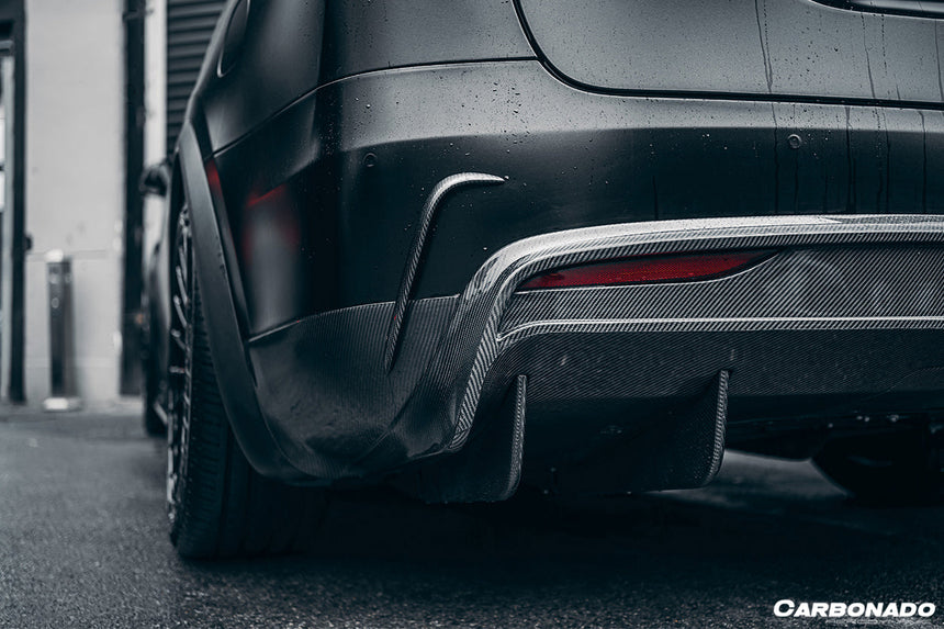 2016-2018 Tesla X SUV RZS Style Carbon Fiber Rear Diffuser