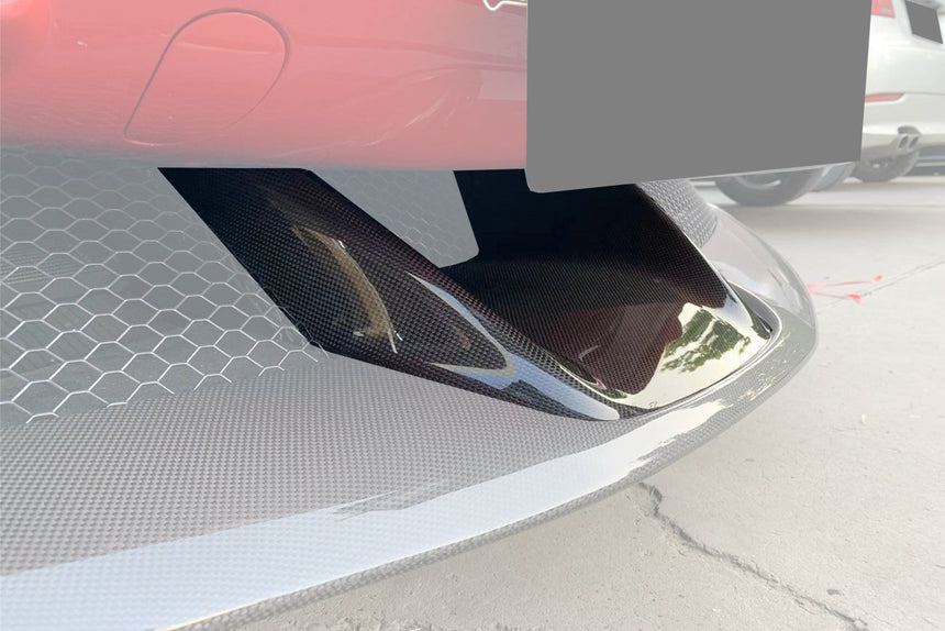 2020-UP Ferrari SF90 Stradale OE Style Autoclave Carbon Fiber Front Bumper Middle Air Vents