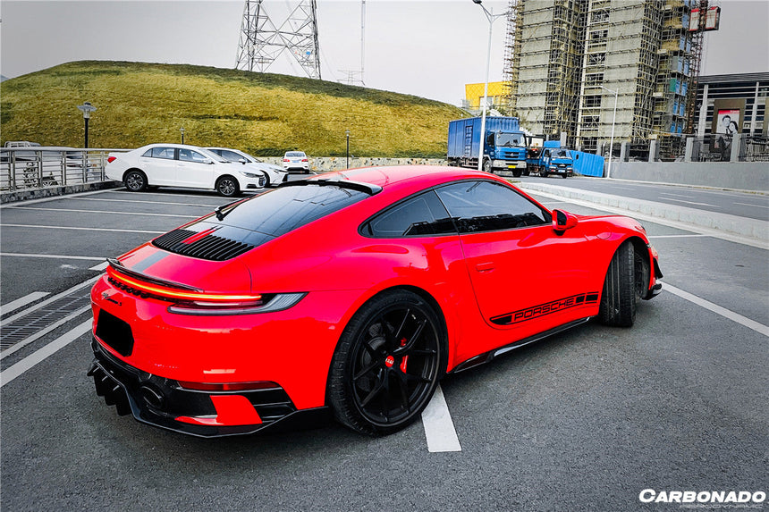 2019-2023 Porsche 911 992 Carrera/Targa Sport Design Bumper WP Style Dry Carbon Fiber Rear Lip