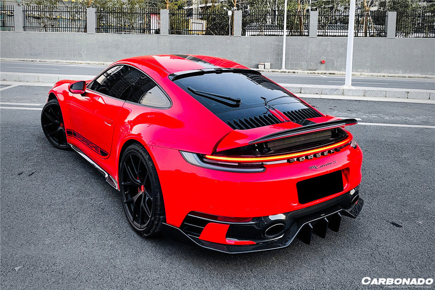 2019-2023 Porsche 911 992 Carrera/Targa Sport Design Bumper WP Style Dry Carbon Fiber Rear Lip