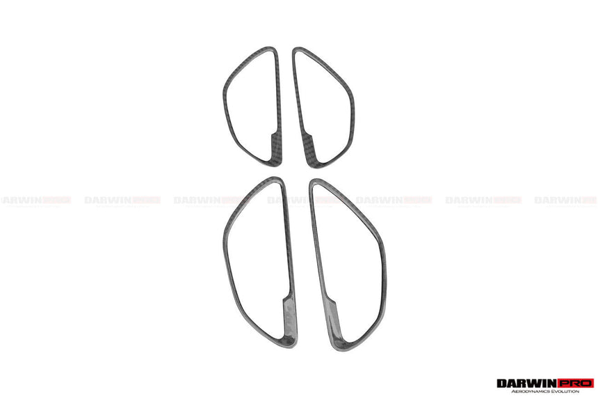 2015-2021 Mercedes Benz W205 C Class GLC X253 Carbon Fiber Interior Door Handle Cover Trim