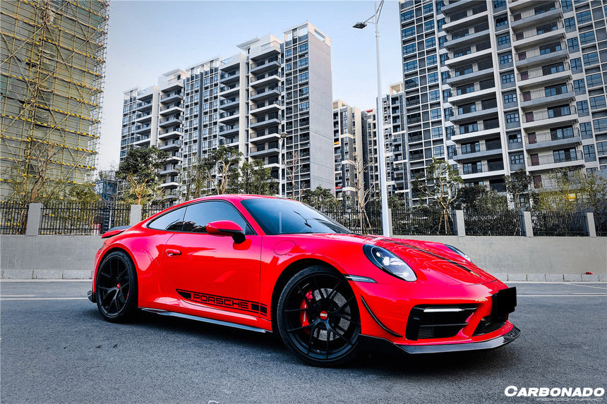 2019-2023 Porsche 911 992 Carrera/Targa Sport Design WP Style Dry Carbon Fiber Bumper Canards