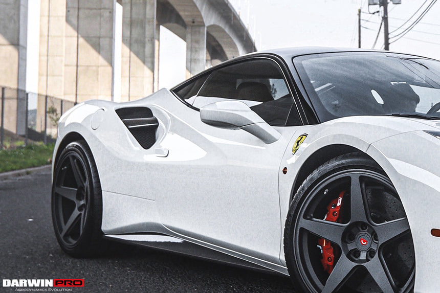 2015-2020 Ferrari 488 GTB/Spyder Dry Carbon Fiber Side Air Intake Fins