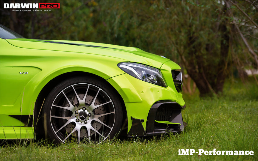 2015-2021 Mercedes Benz W205 C63/S AMG Sedan IMP Performance Partial Carbon Fiber front bumper
