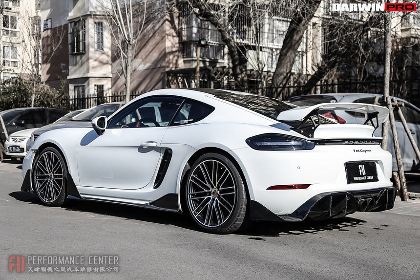 2016-2023 Porsche 718 Cayman/Boxster BKSS Style Carbon Fiber Rear Diffuser