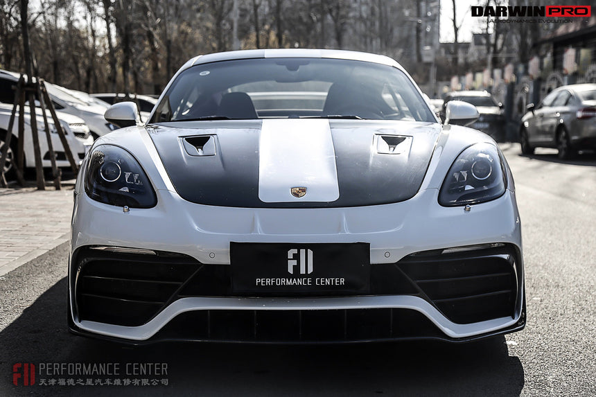 2016-2023 Porsche 718 Cayman/Boxster BKSS Style Partial Carbon Fiber Front Bumper