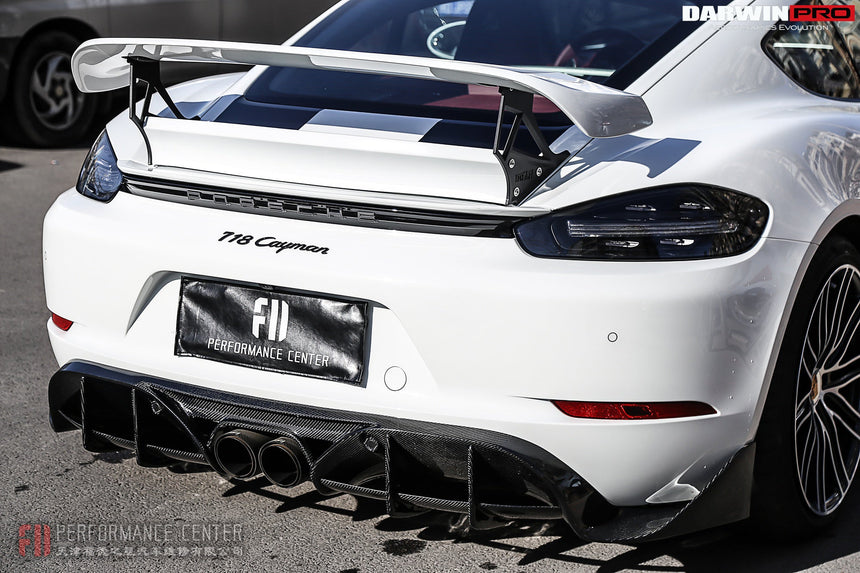 2016-2023 Porsche 718 Cayman/Boxster BKSS Style Carbon Fiber Rear Diffuser