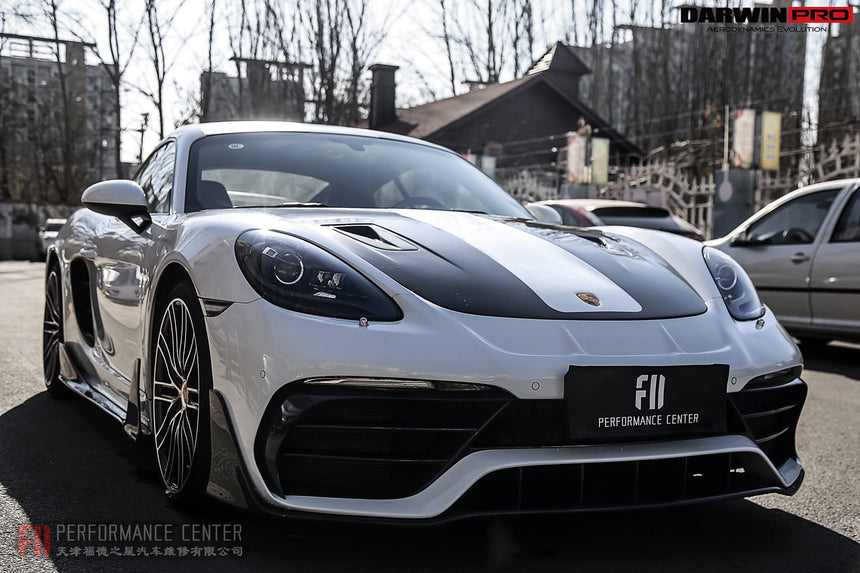 2016-2023 Porsche 718 Cayman/Boxster BKSS Style Partial Carbon Fiber Front Bumper
