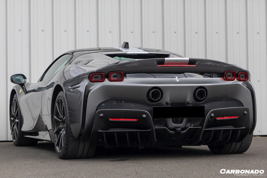 2020-UP Ferrari SF90 Stradale Assetto Fiorano Style Autoclave Carbon Fiber Trunk Spoiler