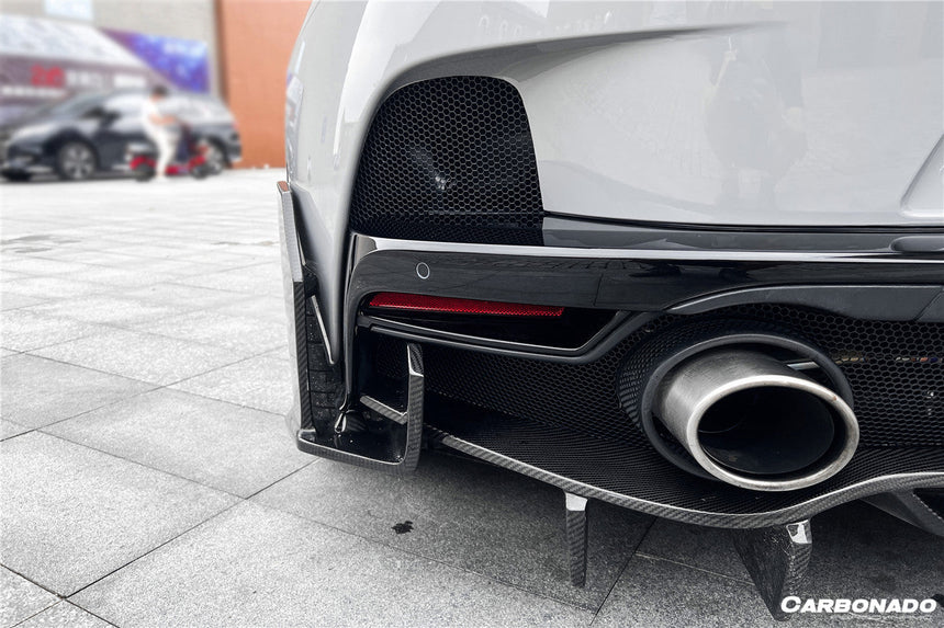 2020-2023 McLaren GT WP Style DRY Carbon Fiber Rear Bumper Side Canards