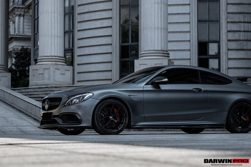 2015-2021 Mercedes Benz W205 C63/S AMG Coupe Carbon Fiber Side Skirts Extension