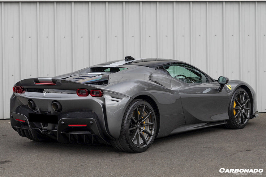 2020-UP Ferrari SF90 Stradale Assetto Fiorano Style Autoclave Carbon Fiber Trunk Spoiler