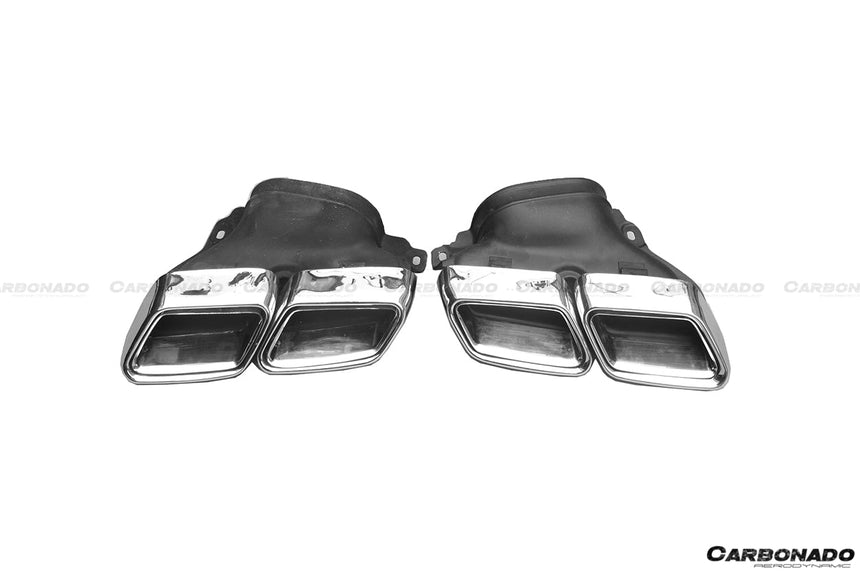2008-2014 Mercedes Benz C Class W204 P Style Rear Bumper w/ Exhaust tips