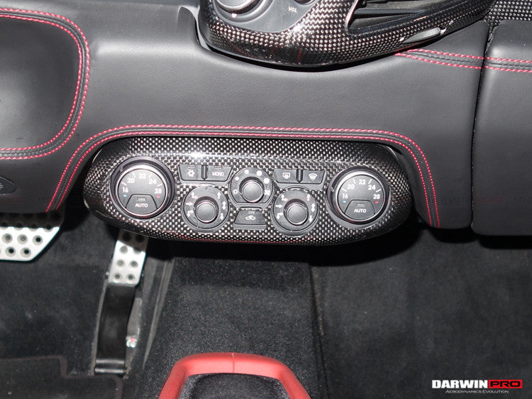 2010-2015 Ferrari 458 Coupe/Spyder/Speciale Dry Carbon Fiber AC Control Panel Cover