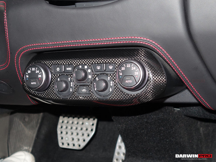 2010-2015 Ferrari 458 Coupe/Spyder/Speciale Dry Carbon Fiber AC Control Panel Cover