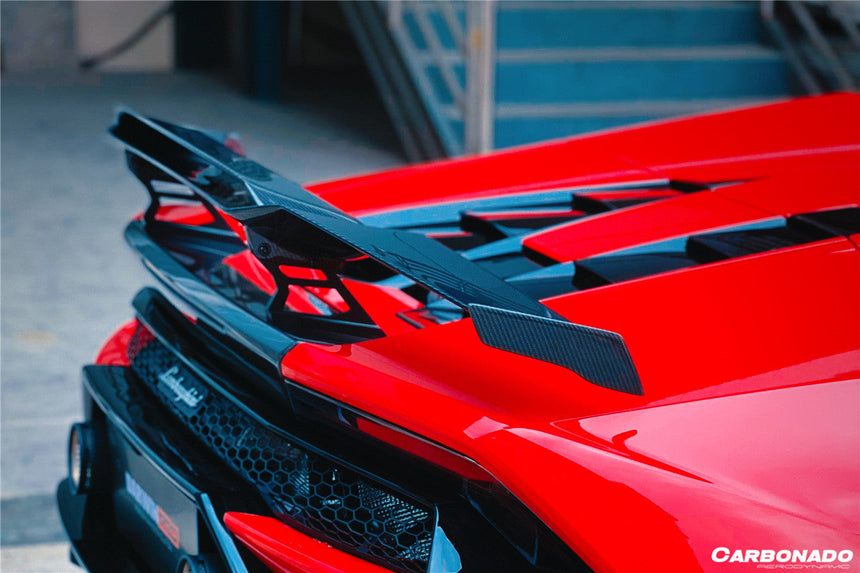 2015-2020 Lamborghini Huracan LP610/LP580 MD Style Carbon Fiber Trunk Spoiler w/ Base