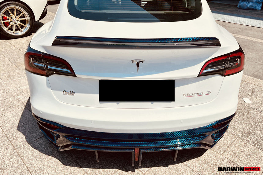 2017-2020 Tesla Model 3 IMP Performance Partial Carbon Fiber Rear Bumper