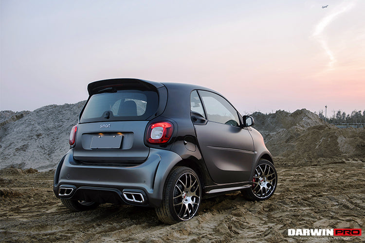 2016-2020 Smart Fortwo 453 BKSS Style Partial Carbon Fiber Rear Bumper