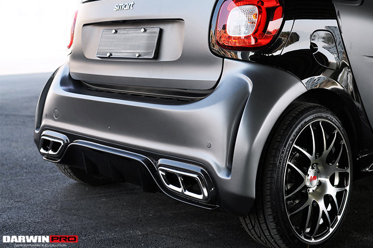 2016-2020 Smart Fortwo 453 BKSS Style Partial Carbon Fiber Rear Bumper